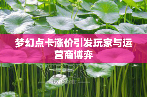 梦幻点卡涨价引发玩家与运营商博弈图片