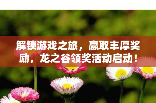 龙之谷领奖活动启动图片