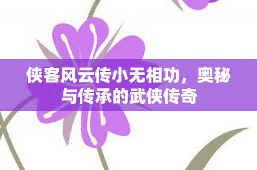 奥秘与传承的武侠传奇图片