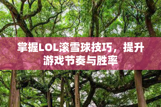 掌握LOL滚雪球技巧图片