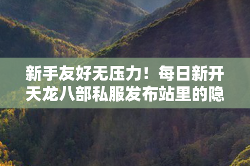 每日新开天龙八部私服发布站里的隐藏玩法全揭秘天龙私服图片