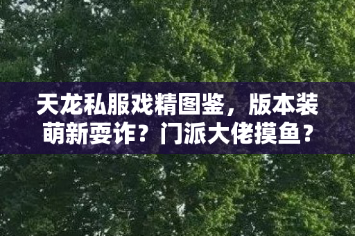 天龙私服戏精图鉴图片