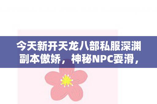 今天新开天龙八部私服深渊副本傲娇图片
