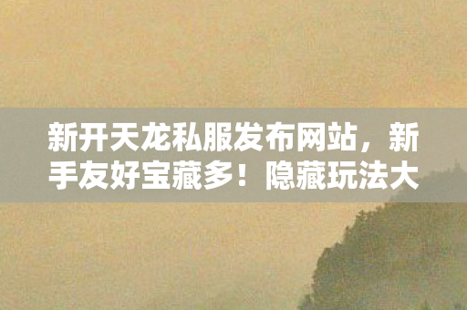 隐藏玩法大揭秘天龙私服图片