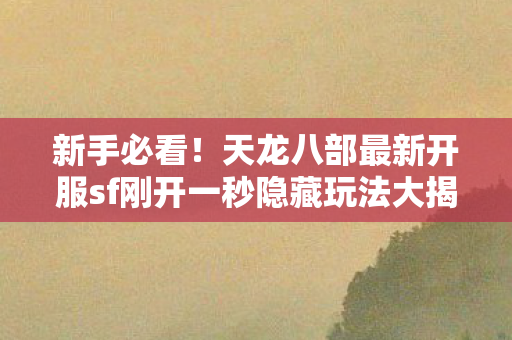 天龙八部最新开服sf刚开一秒隐藏玩法大揭秘天龙八部私服图片