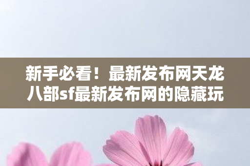 最新发布网天龙八部sf最新发布网的隐藏玩法与新手友好秘籍天龙八部私服图片