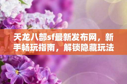 天龙八部sf最新发布网图片