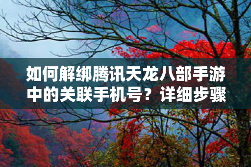 如何解绑腾讯天龙八部手游中的关联手机号？详细步骤解析