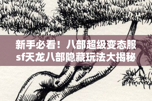 八部超级变态服sf天龙八部隐藏玩法大揭秘图片