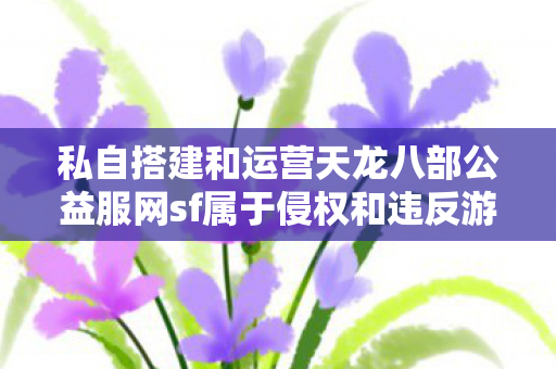 私自搭建和运营天龙八部公益服网sf属于侵权和违反游戏运营规则的行为，这类公益服往往存在诸多问题，比如，天龙八部私服