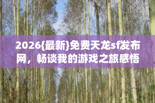 畅谈我的游戏之旅感悟图片
