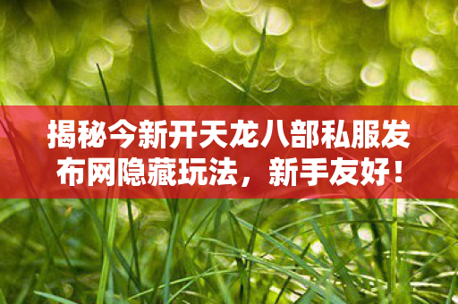 揭秘今新开天龙八部私服发布网隐藏玩法图片