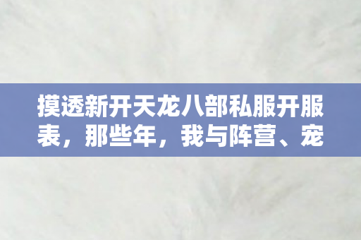 摸透新开天龙八部私服开服表图片