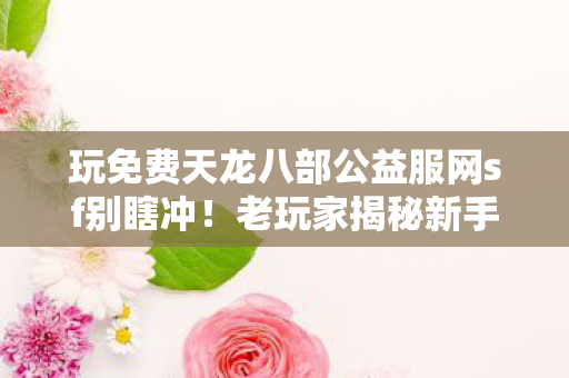 玩免费天龙八部公益服网sf别瞎冲图片