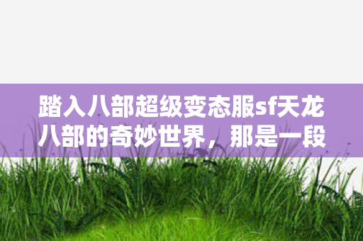 踏入八部超级变态服sf天龙八部的奇妙世界图片