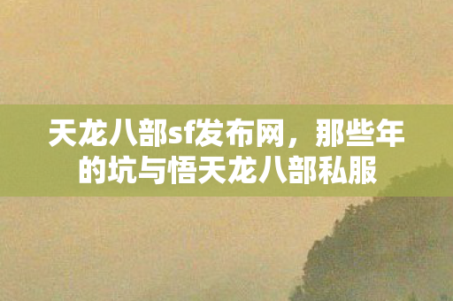 那些年的坑与悟天龙八部私服图片