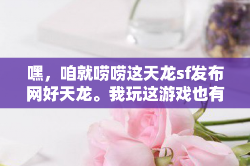 咱就唠唠这天龙sf发布网好天龙图片