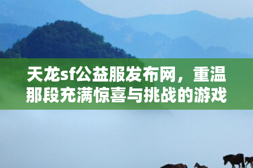 重温那段充满惊喜与挑战的游戏时光天龙私服图片