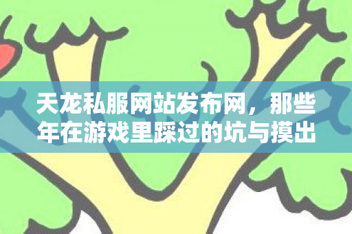 那些年在游戏里踩过的坑与摸出的野路子天龙八部私服图片