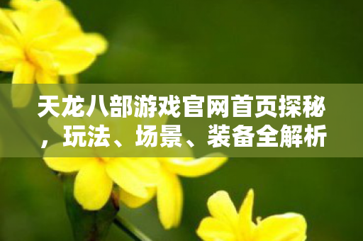 天龙八部游戏官网首页探秘图片