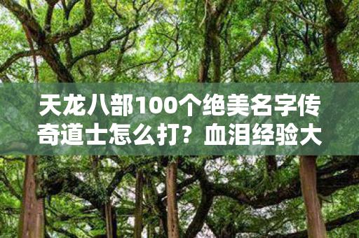 天龙八部100个绝美名字传奇道士怎么打?血泪经验大揭秘!天龙私服 天龙八部100个绝美名字传奇道士怎么打?血泪经验大揭秘!天龙私服