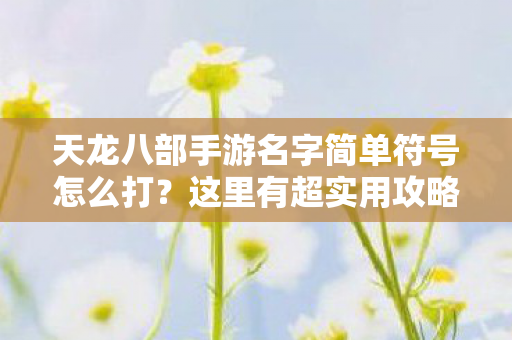 天龙八部手游名字简单符号怎么打图片