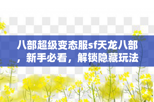 八部超级变态服sf天龙八部图片