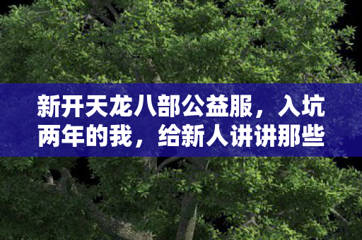 给新人讲讲那些踩过的坑天龙私服图片