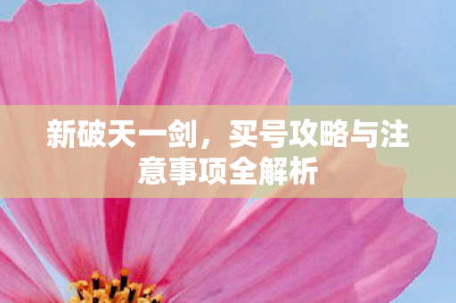 买号攻略与注意事项全解析图片
