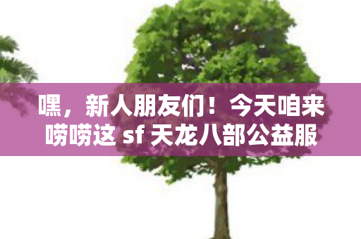 今天咱来唠唠这 sf 天龙八部公益服发布网图片