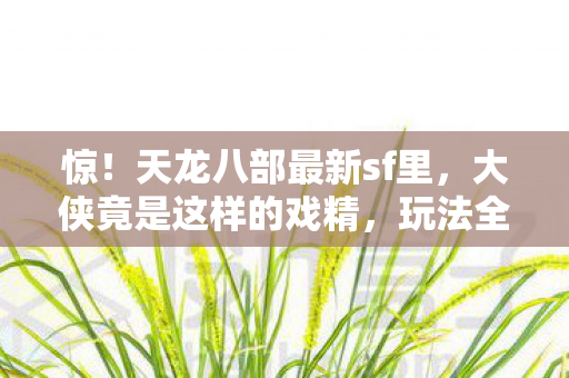 天龙八部最新sf里图片