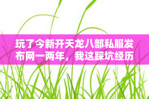 玩了今新开天龙八部私服发布网一两年图片