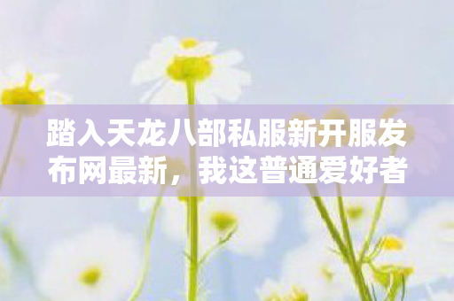 我这普通爱好者的奇妙历程与实用门道大公开图片