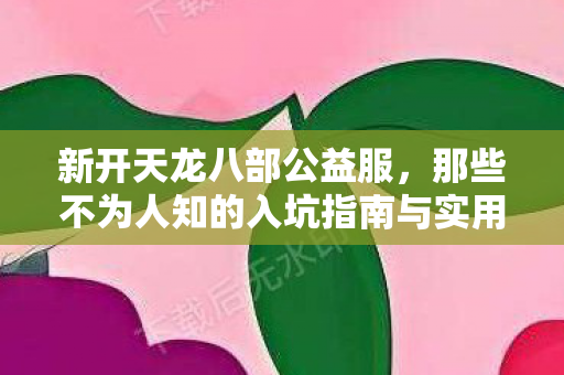 那些不为人知的入坑指南与实用门道大揭秘天龙八部私服图片