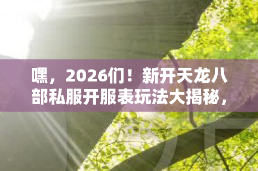 新开天龙八部私服开服表玩法大揭秘图片
