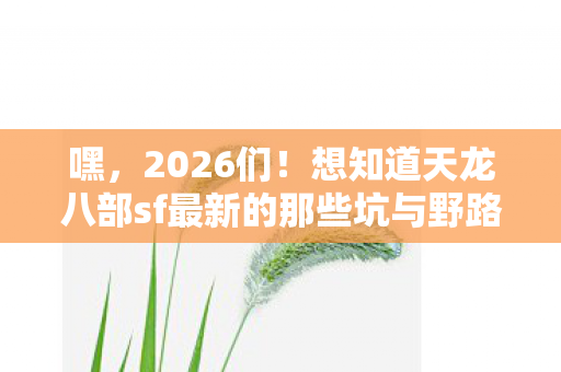 想知道天龙八部sf最新的那些坑与野路子图片
