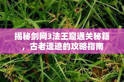 揭秘剑网3法王窟通关秘籍图片