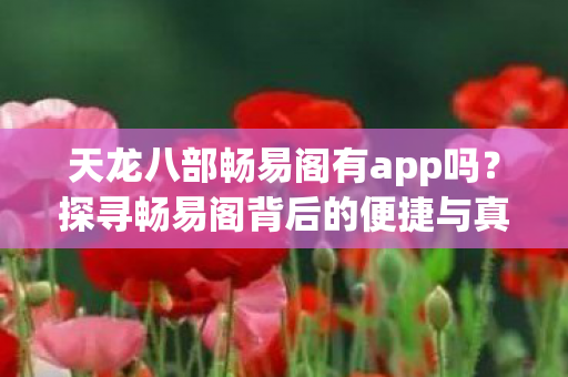 天龙八部畅易阁有app吗？探寻畅易阁背后的便捷与真相天龙八部私服