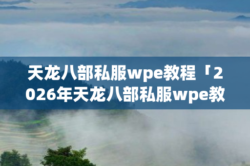2026年天龙八部私服wpe教程热度榜图片