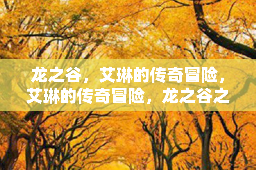 龙之谷,艾琳的传奇冒险,艾琳的传奇冒险,龙之谷之旅 龙之谷,艾琳的传奇冒险,艾琳的传奇冒险,龙之谷之旅