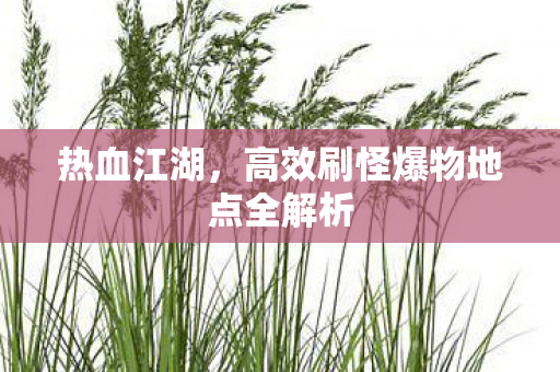 高效刷怪爆物地点全解析图片