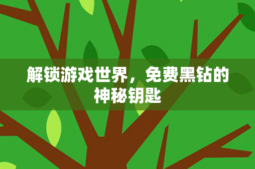 免费黑钻的神秘钥匙图片