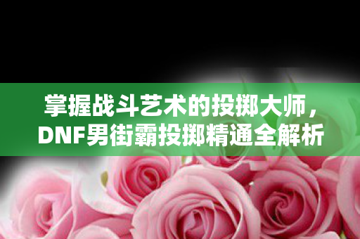 DNF男街霸投掷精通全解析图片