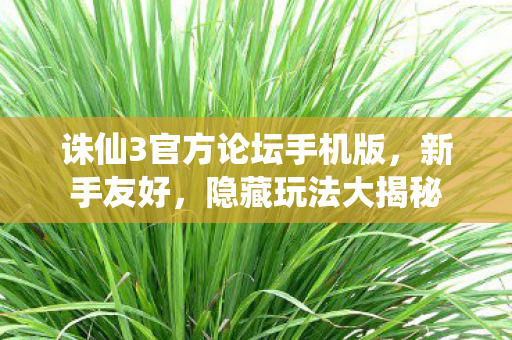 诛仙3官方论坛手机版图片