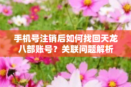 手机号注销后如何找回天龙八部账号图片