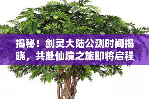 剑灵大陆公测时间揭晓图片