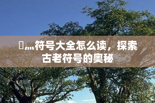 乄灬符号大全怎么读图片