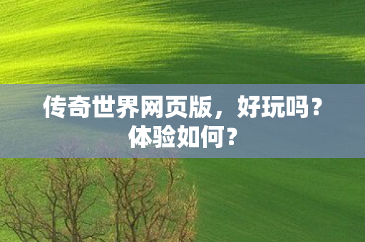 传奇世界网页版图片