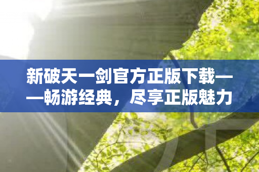 新破天一剑官方正版下载图片
