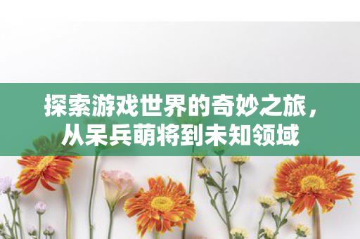 探索游戏世界的奇妙之旅图片